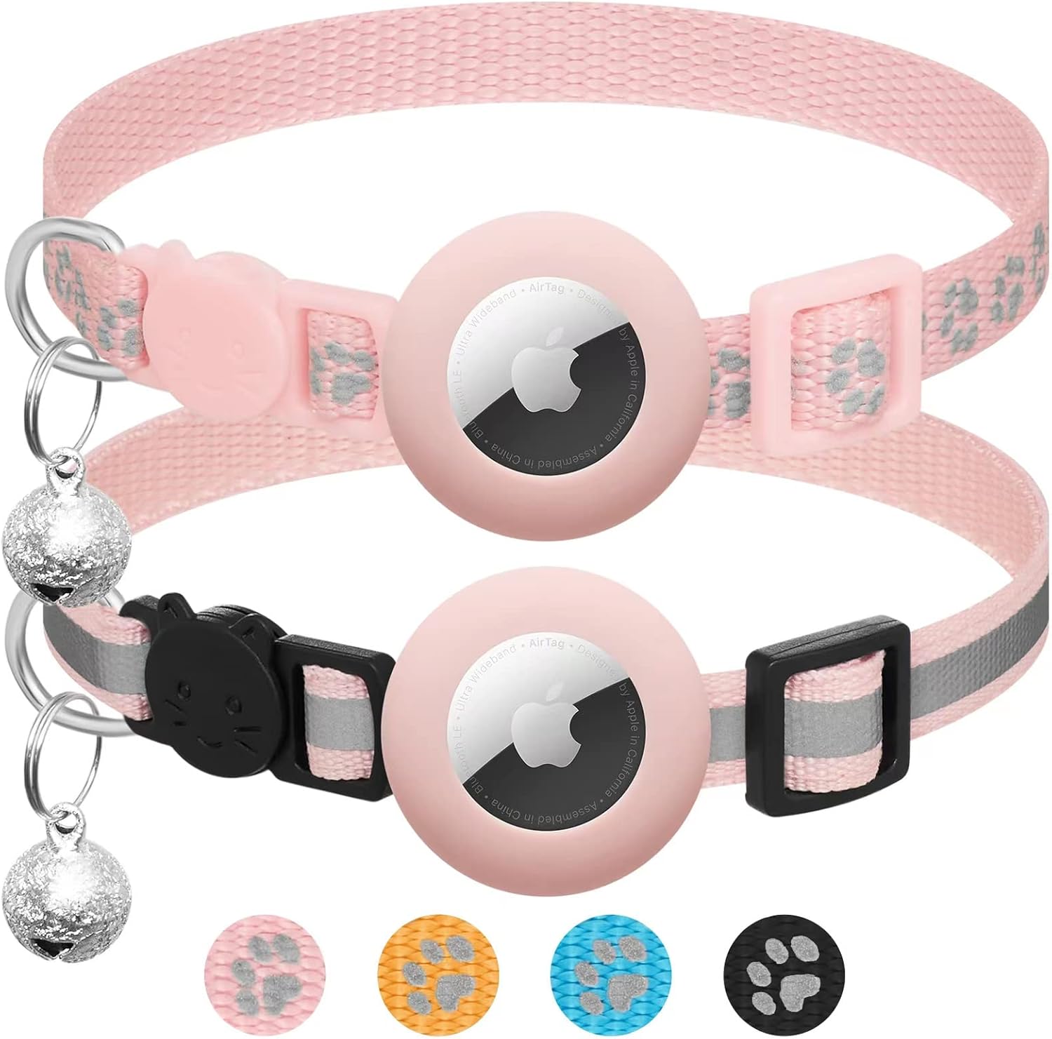 2 Pack Airtag Cat Collar Breakaway with | ObaPet
