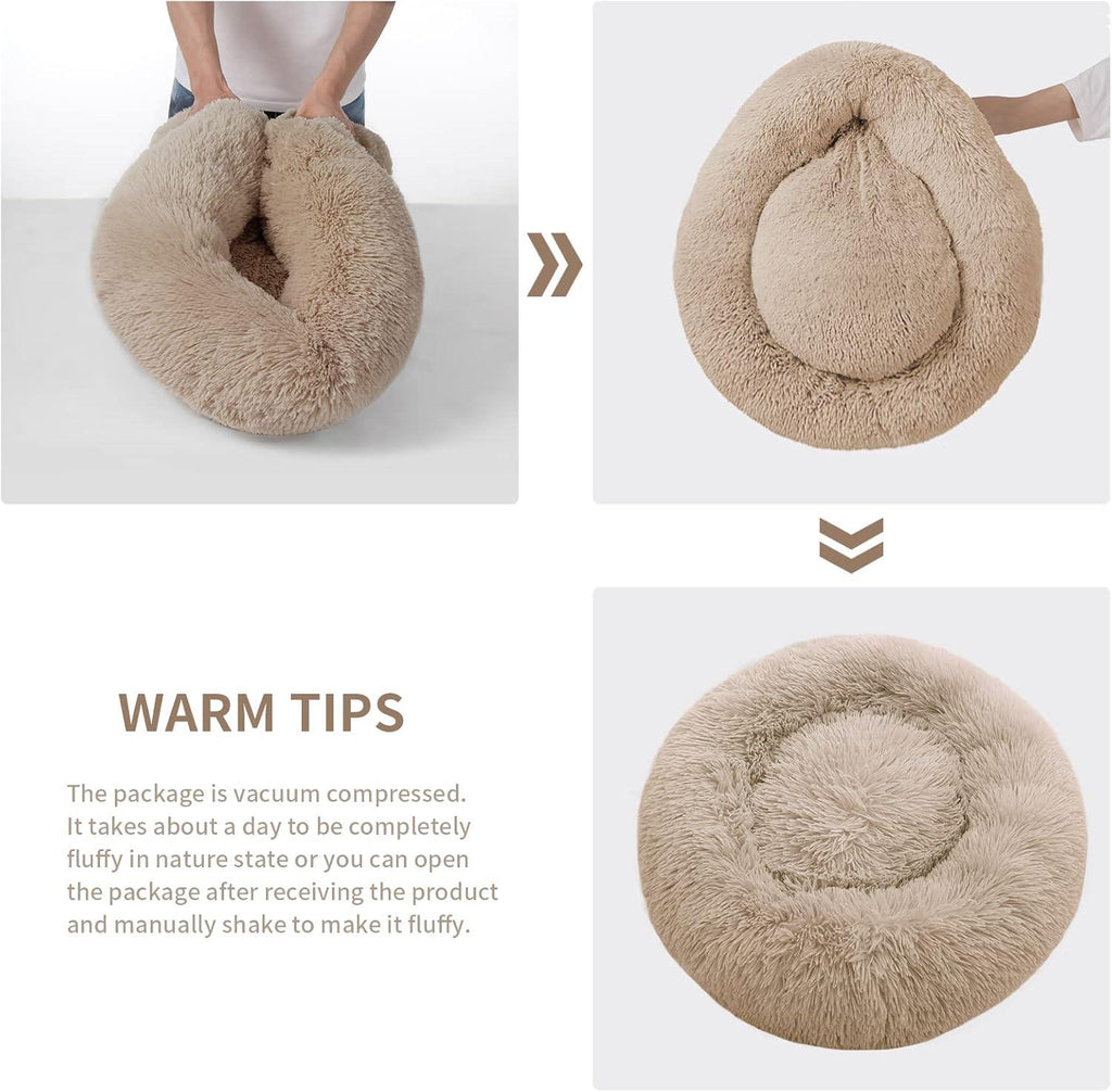 YOJOGEE Calming Donut Puppy Bed for Medium Small | ObaPet