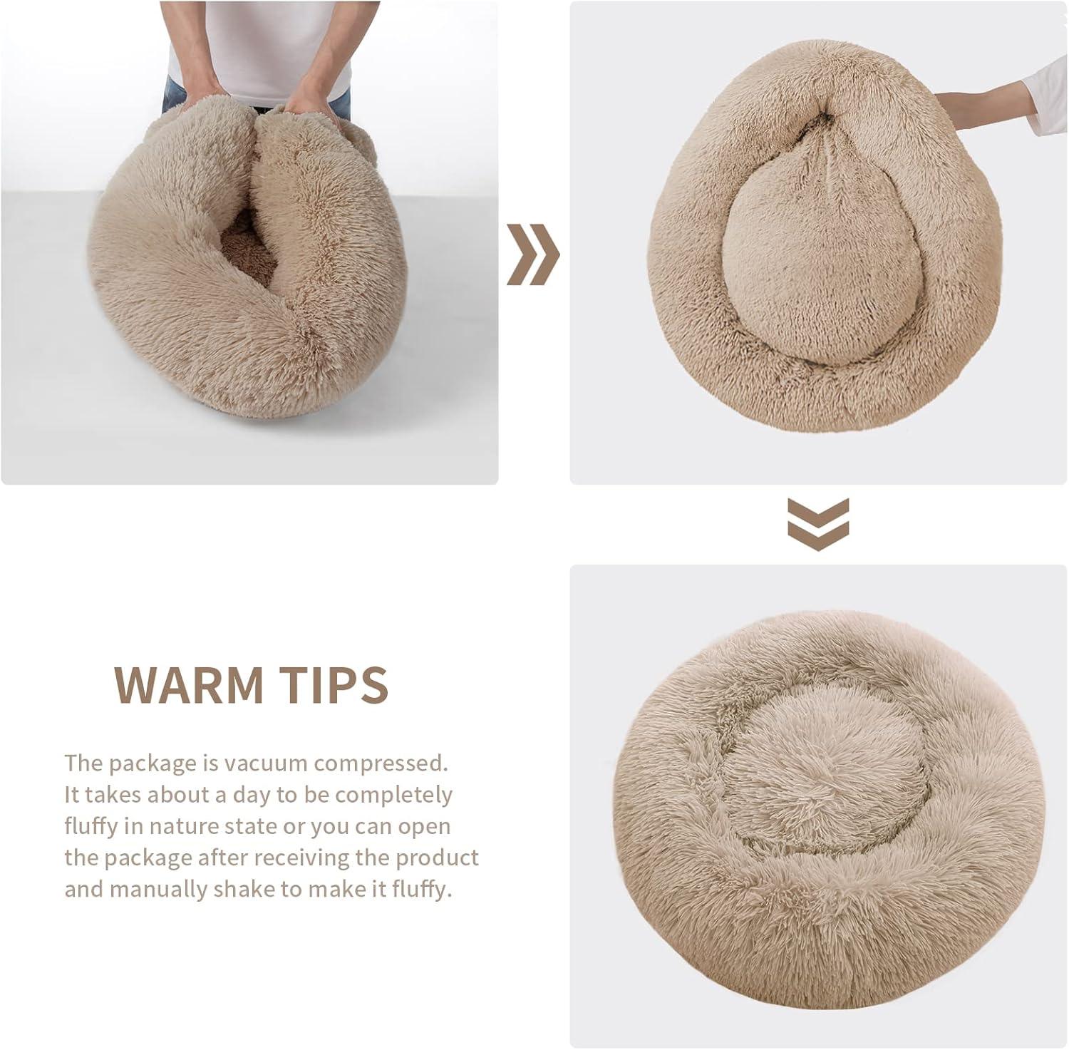 YOJOGEE Calming Donut Puppy Bed for Medium Small | ObaPet
