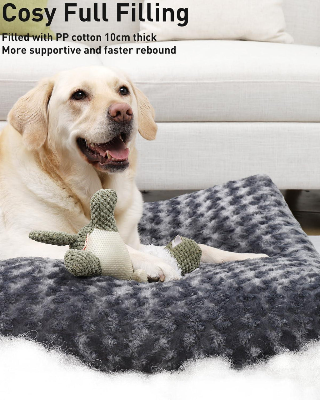 KSIIA Large Dog Bed Washable, Calming Dog Bed, | ObaPet