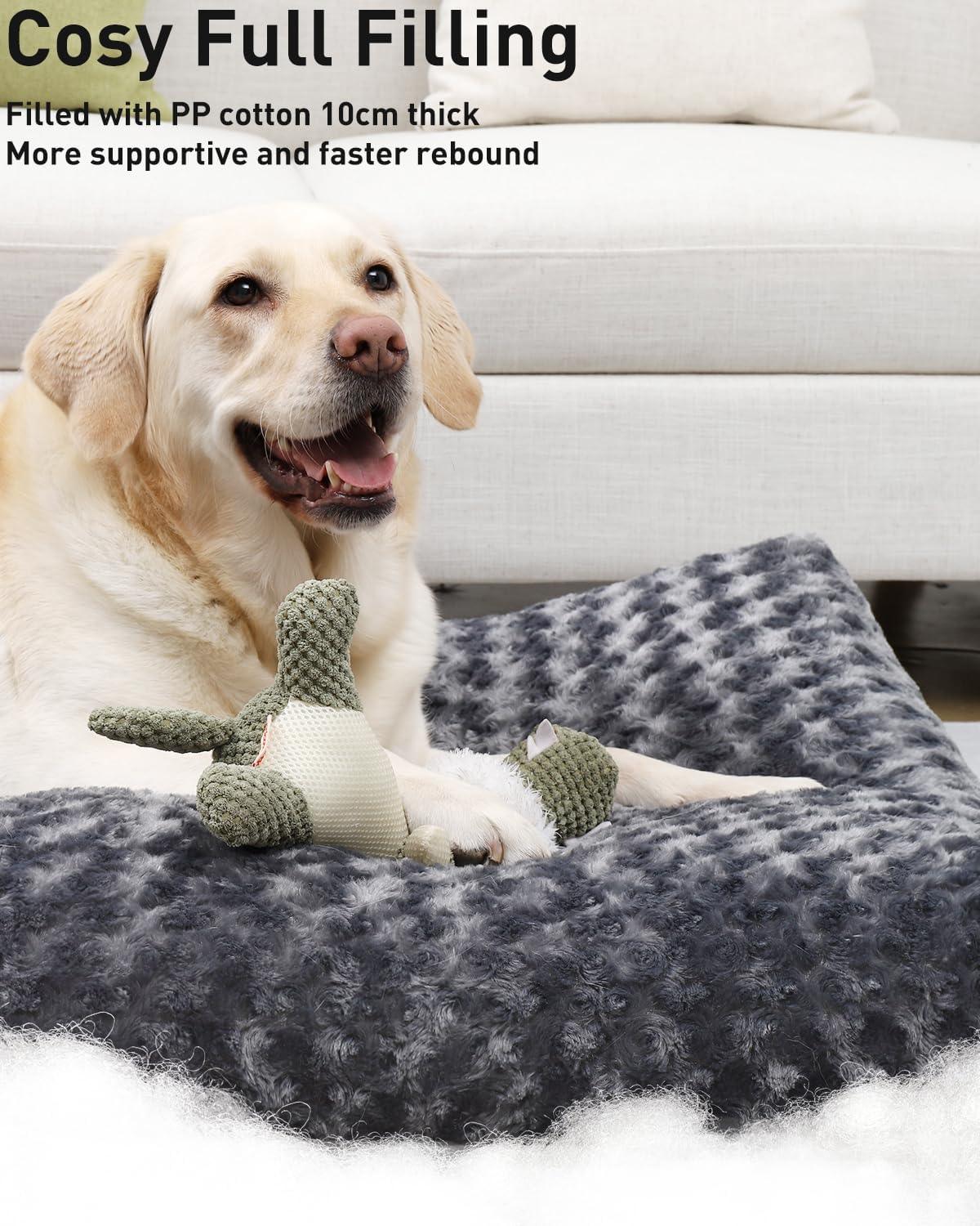 KSIIA Large Dog Bed Washable, Calming Dog Bed, | ObaPet