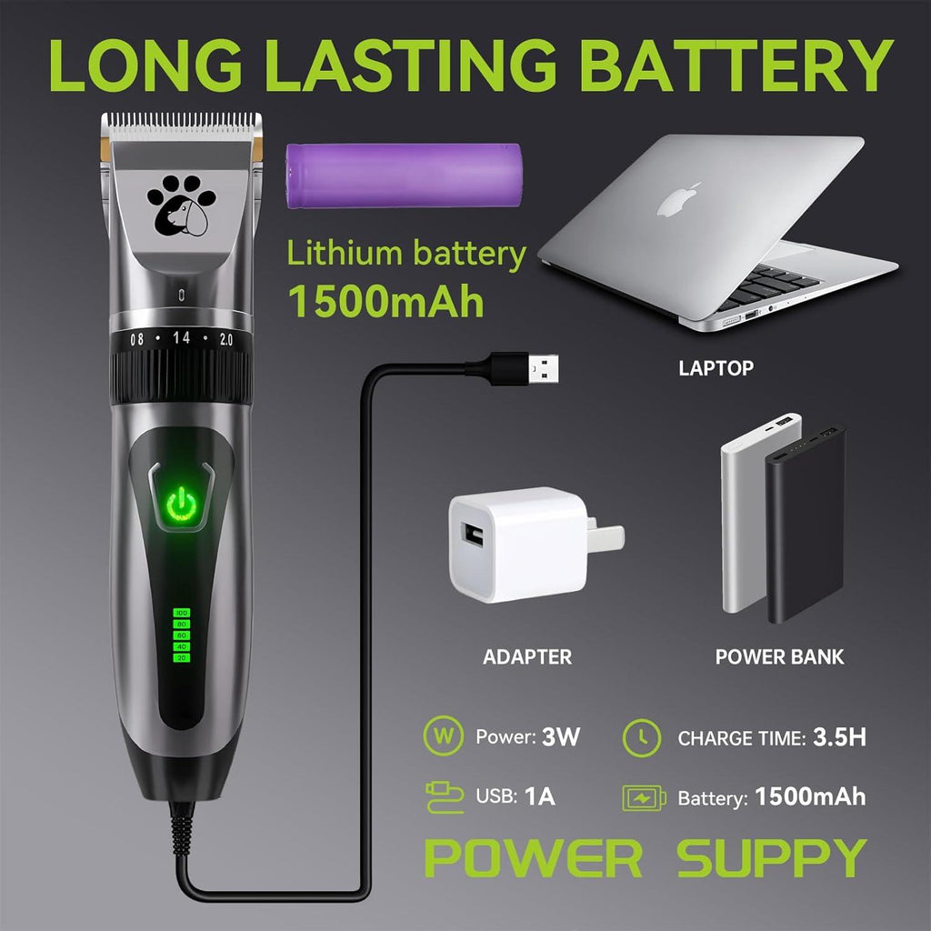 Dog Clippers Cordless, Professional Dog Trimmer, | ObaPet