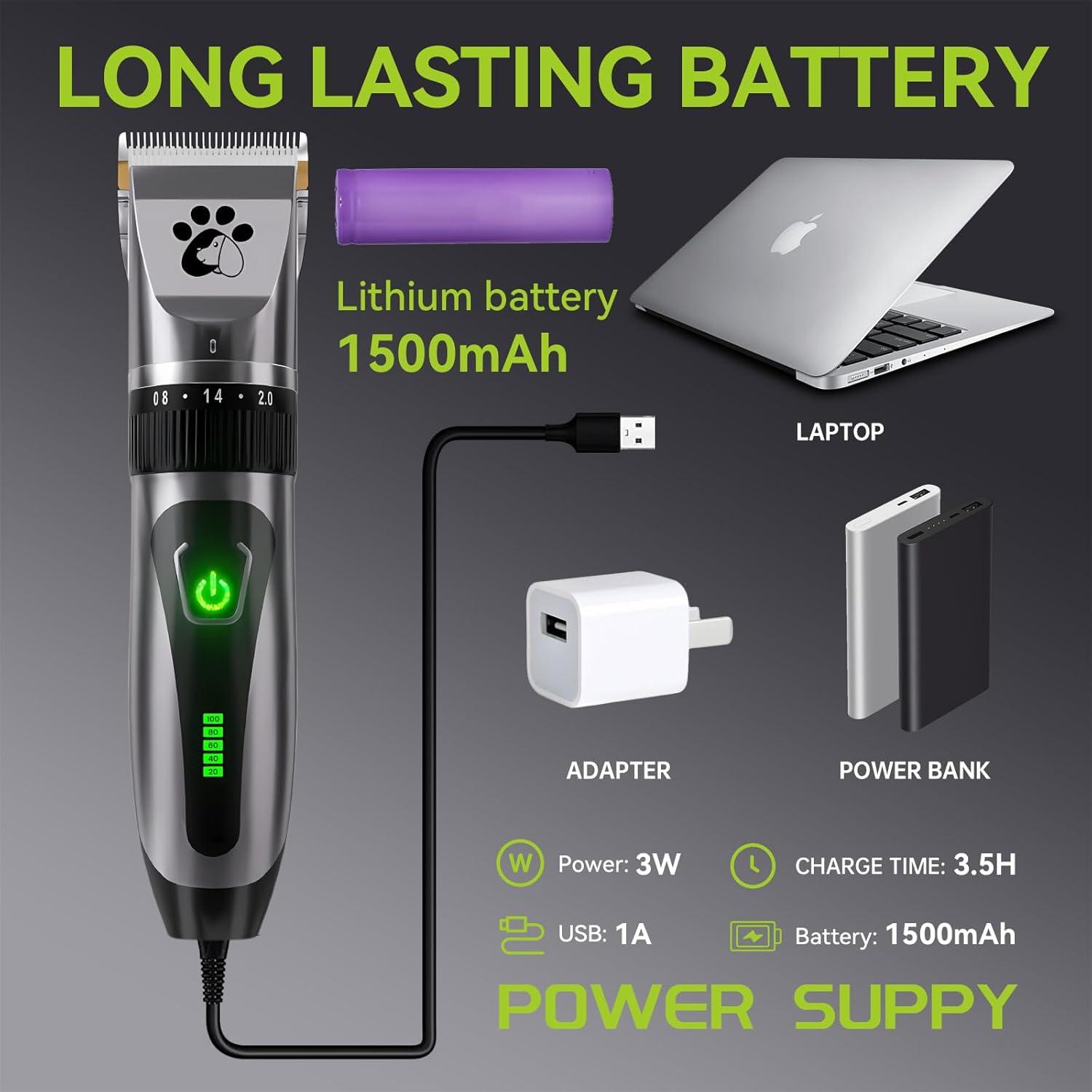 Dog Clippers Cordless, Professional Dog Trimmer, | ObaPet