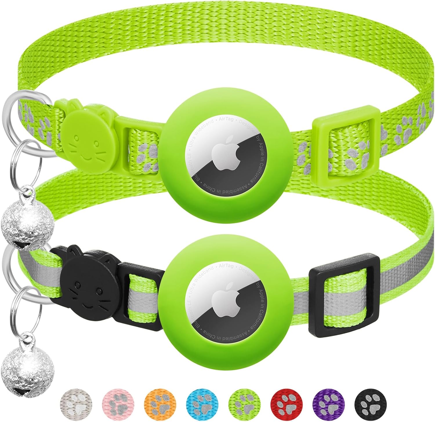 2 Pack Airtag Cat Collar Breakaway with | ObaPet