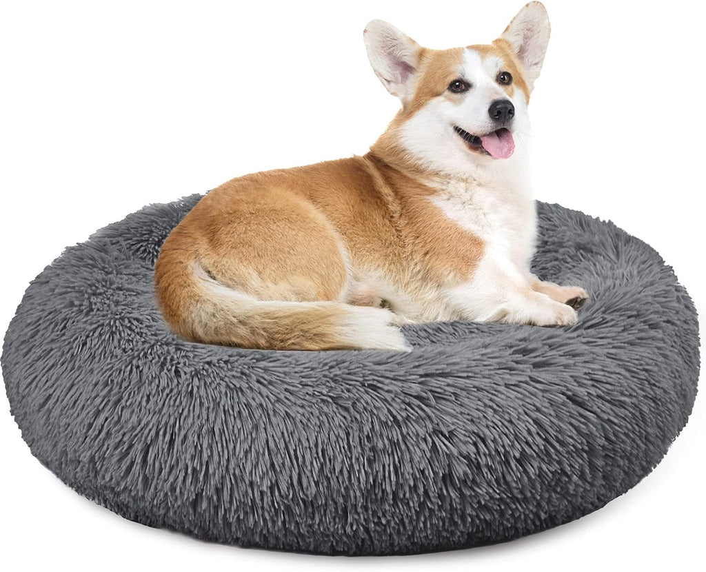 Enjamoy Plush Donut Dog Bed, Calming Round Dog | ObaPet