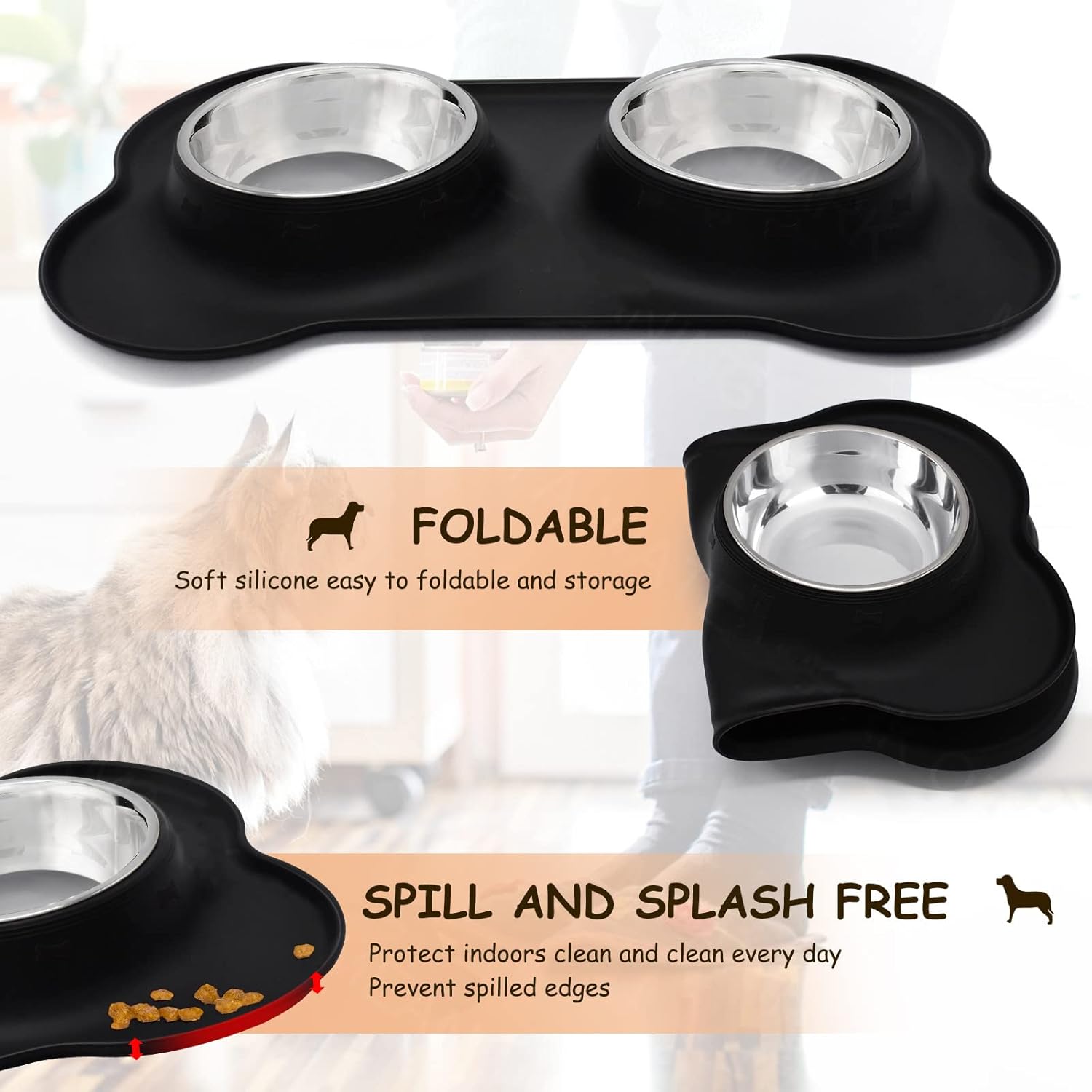 Dog Bowls, Puppy Bowl YOKA Double Stainless | ObaPet