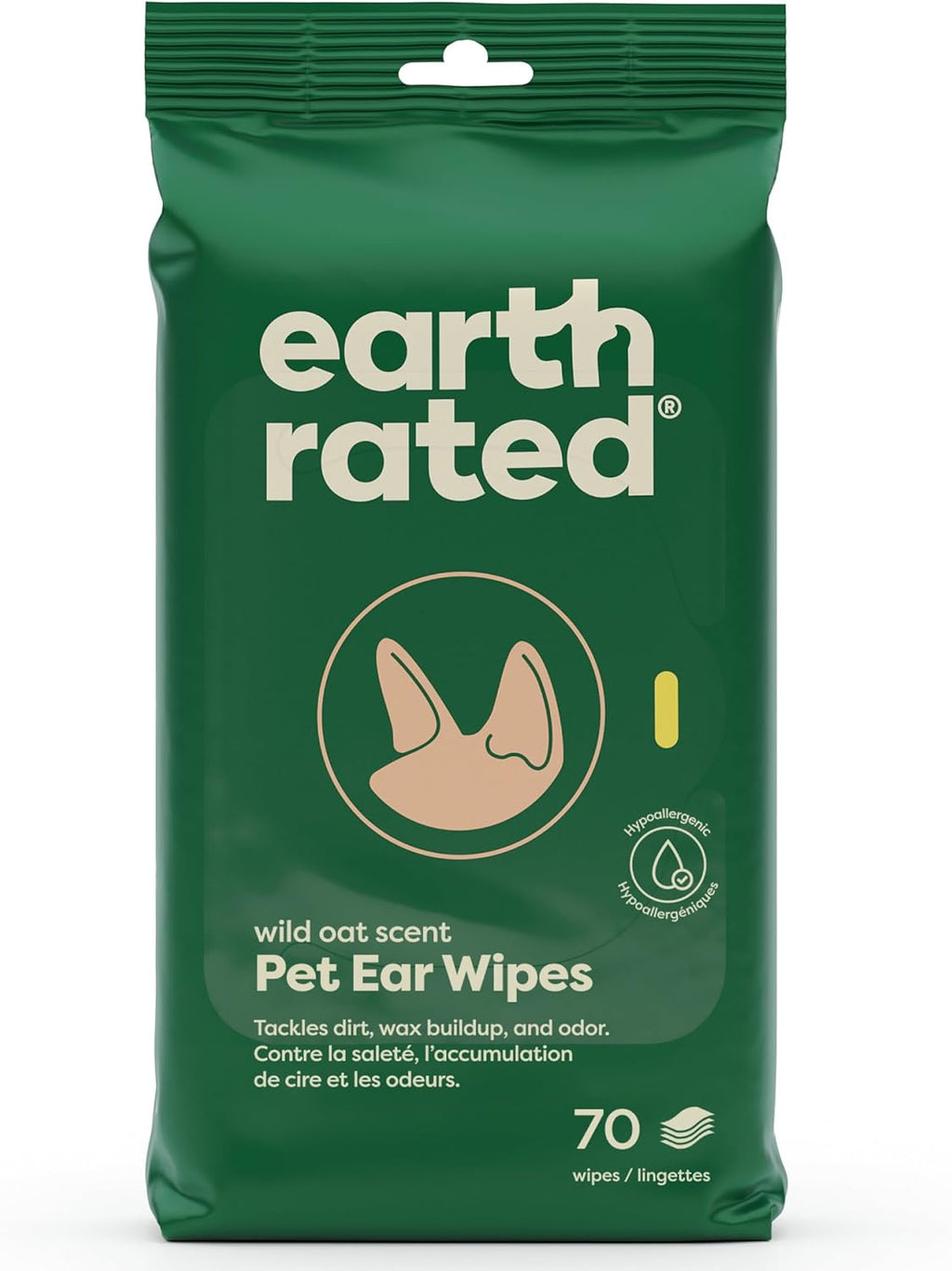 Earth Rated Hypoallergenic Dog Wipes, Cleaning | ObaPet