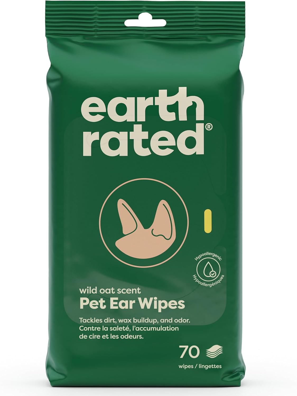 Earth Rated Hypoallergenic Dog Wipes, Cleaning | ObaPet
