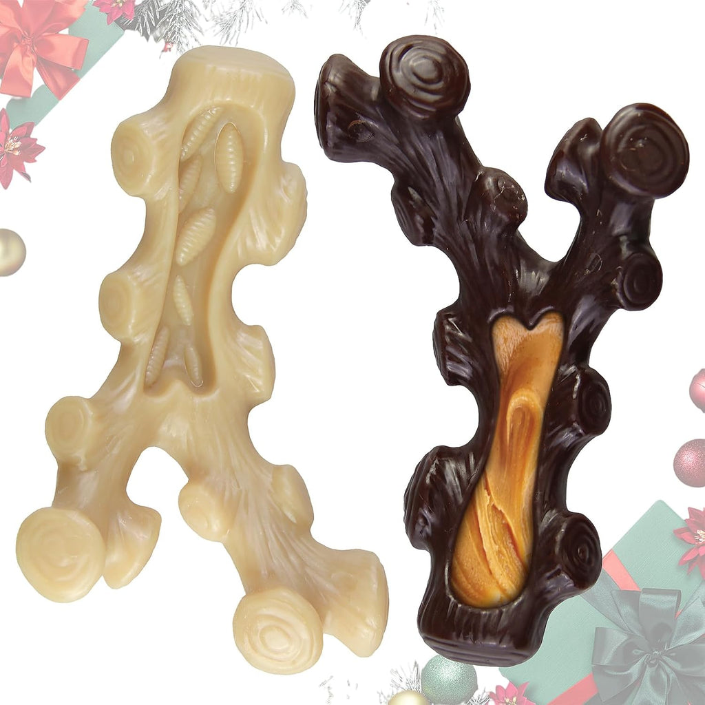GASAPET Dog Chew Toys for Aggressive Chewers,2 Indestructible Dog Toys for Medium and Large Breed,Real Bacon Flavored Best Dog Toys to Keep Them Busy, Dog Bones for Teeth Cleaning and Training