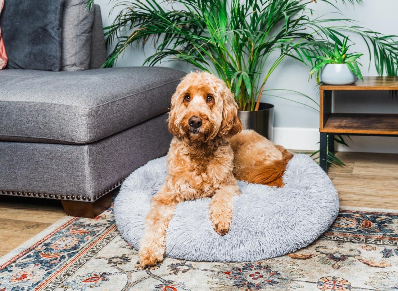 Woof & Whiskers Donut Beds For Dogs Grey Dog Bed | ObaPet