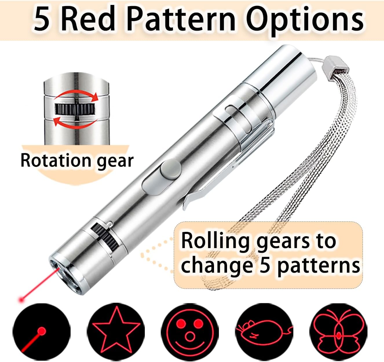 Cakkone Cat Toys, 7 in 1 Function Red Pointer | ObaPet