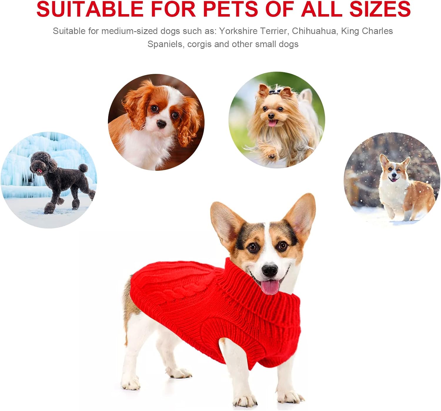 Small Dog Jumper, Warm Puppy Sweater for Small | ObaPet