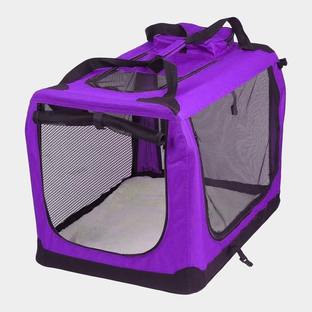 Petbarn Portable Soft Fabric Pet Carrier Folding Dog Cat Puppy Travel Transport Bag (Medium, Grey)