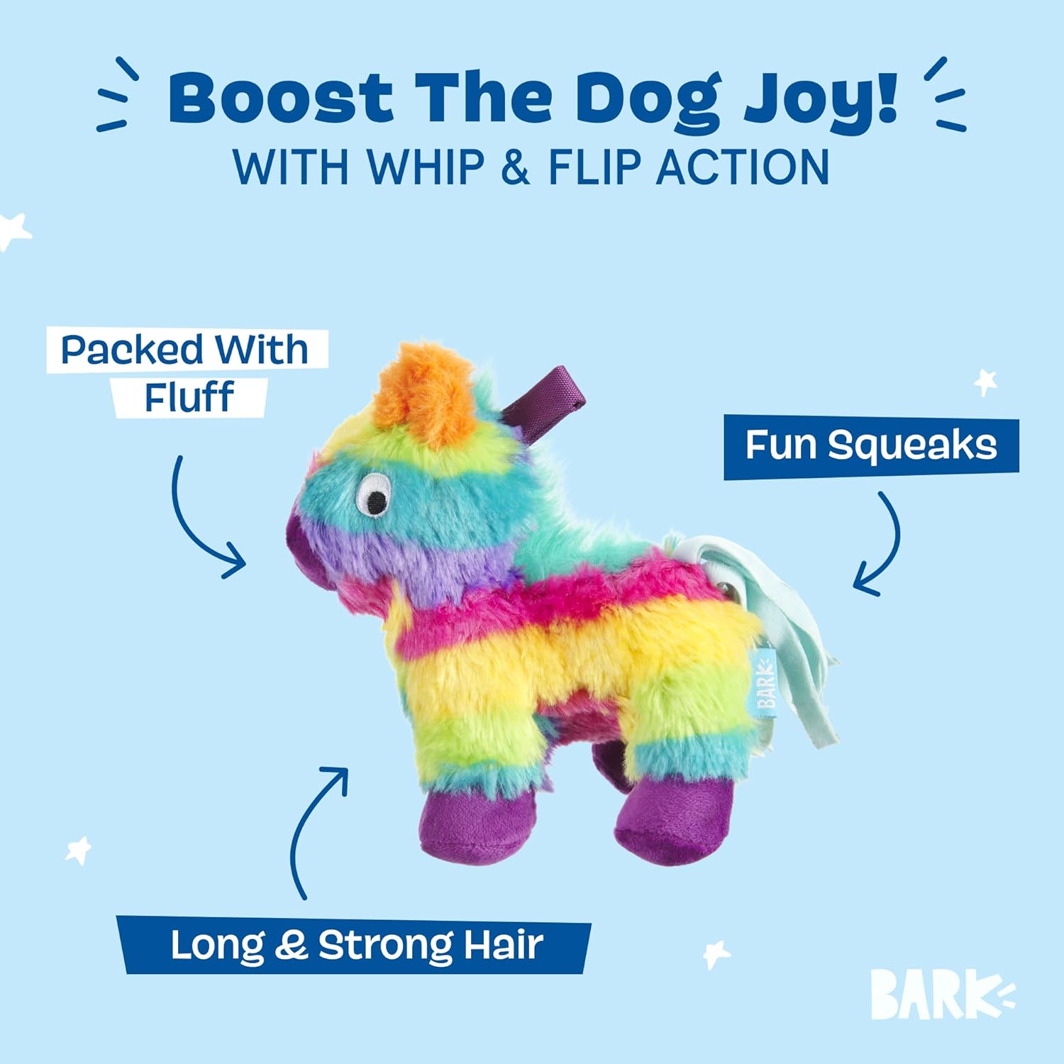 Barkbox Squeaky Dog Toys - Plush and Squeak Chew Toys | Puppy and Pet Toys for Large Dogs Pinata - Large
