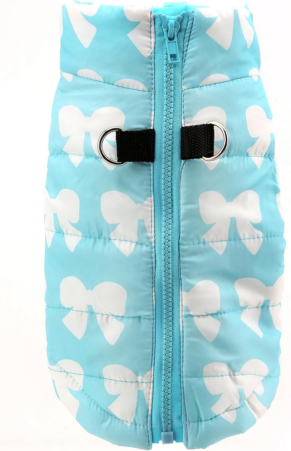 SMALLLEE_LUCKY_STORE Small Dog Cat Winter Coat Harness Jacket with D-ring Boy Girl Pet Puppy Comfort Padded Bomber Vest No Pull Chihuahua Clothes Pink Bows XS