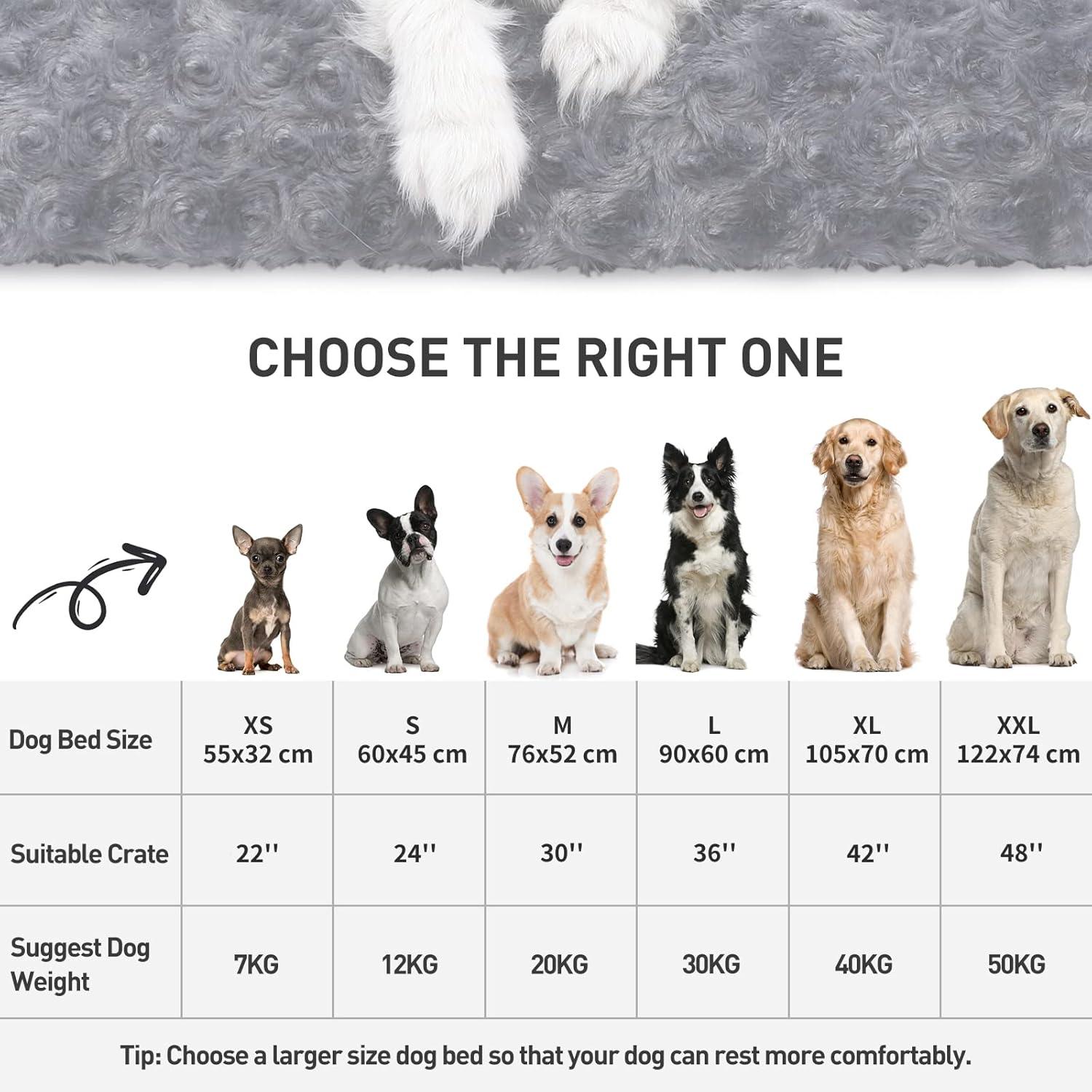 KSIIA Large Dog Bed Washable, Calming Dog Bed, | ObaPet
