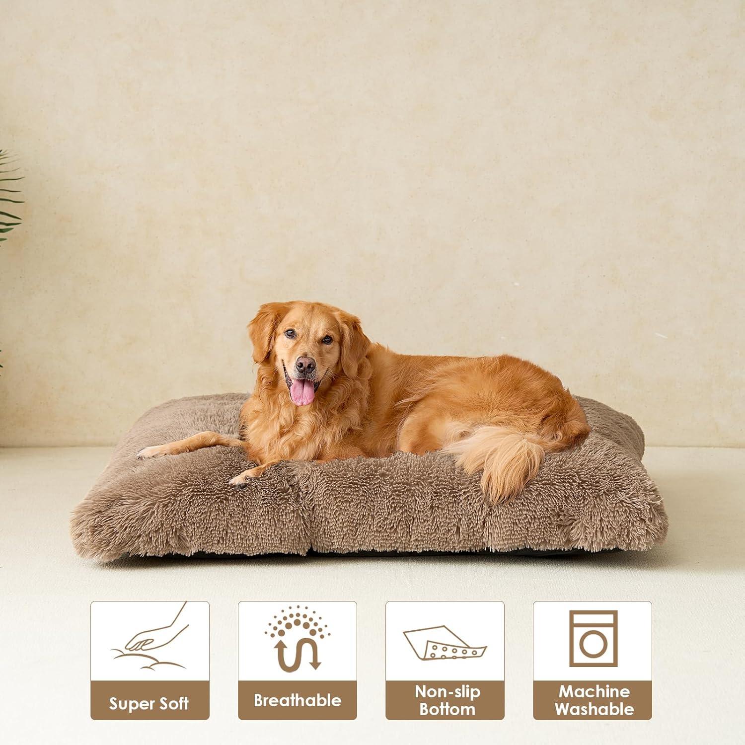 EHEYCIGA Calming Dog Bed Medium, Fluffy Anti | ObaPet