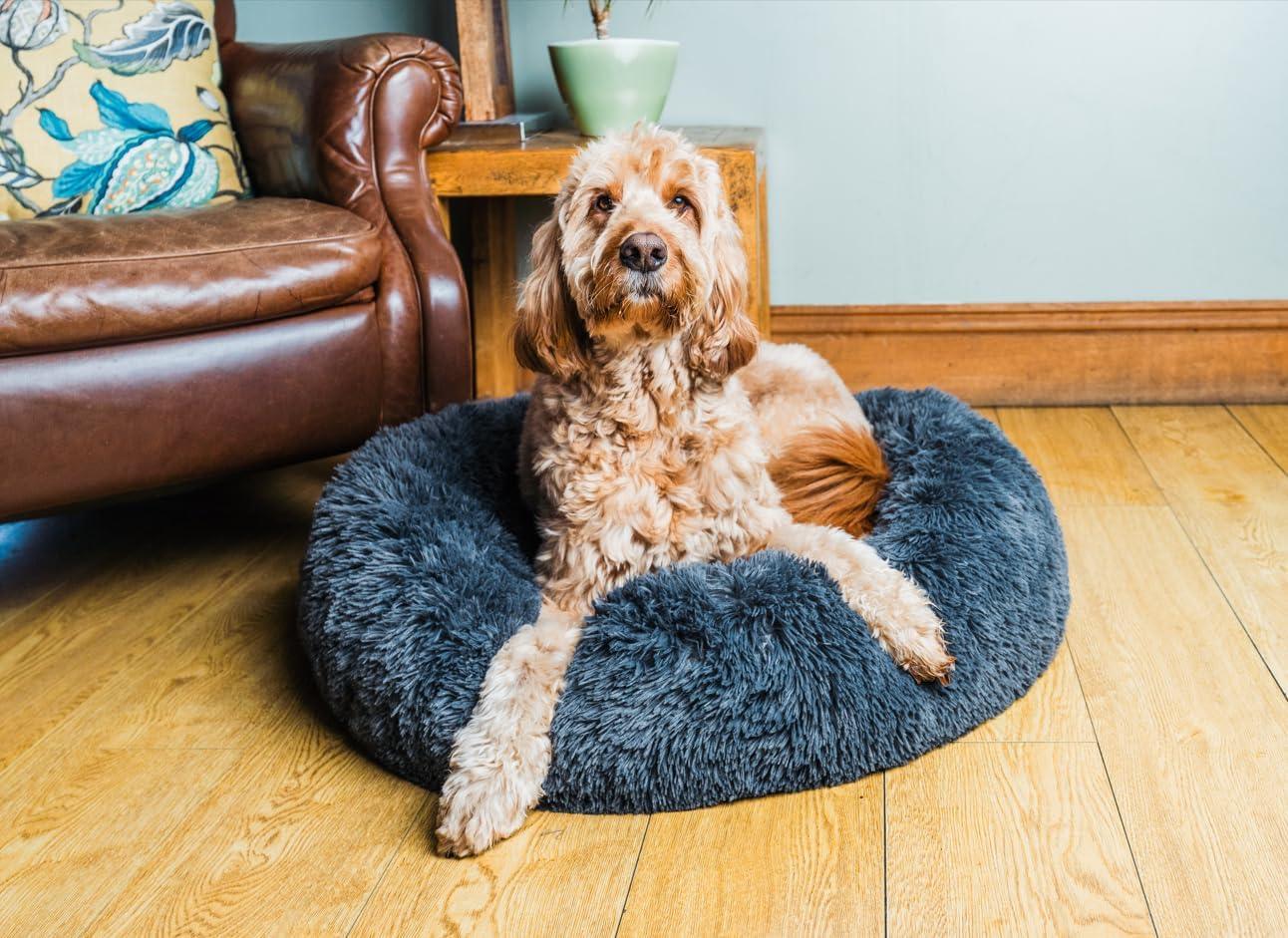 Woof & Whiskers Donut Beds For Dogs Grey Dog Bed | ObaPet