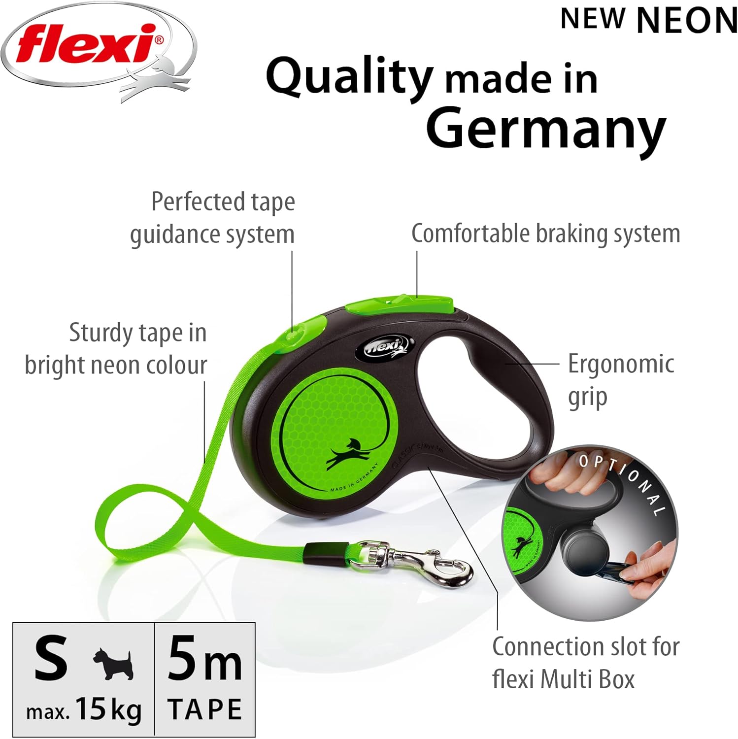 Flexi New Classic Tape Blue Large 8m Retractable | ObaPet