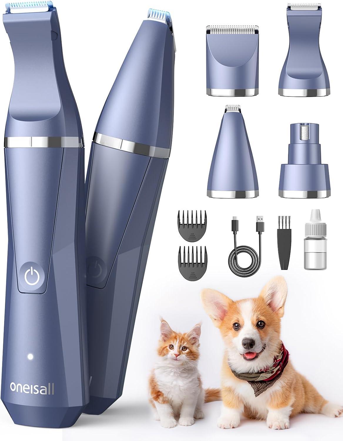 oneisall Dog Cat Grooming Kit 4 in 1 Cordless, | ObaPet