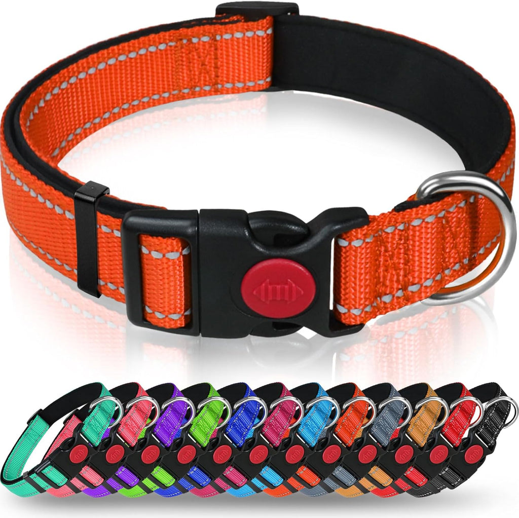 Taglory Reflective Nylon Dog Collar with Safety | ObaPet