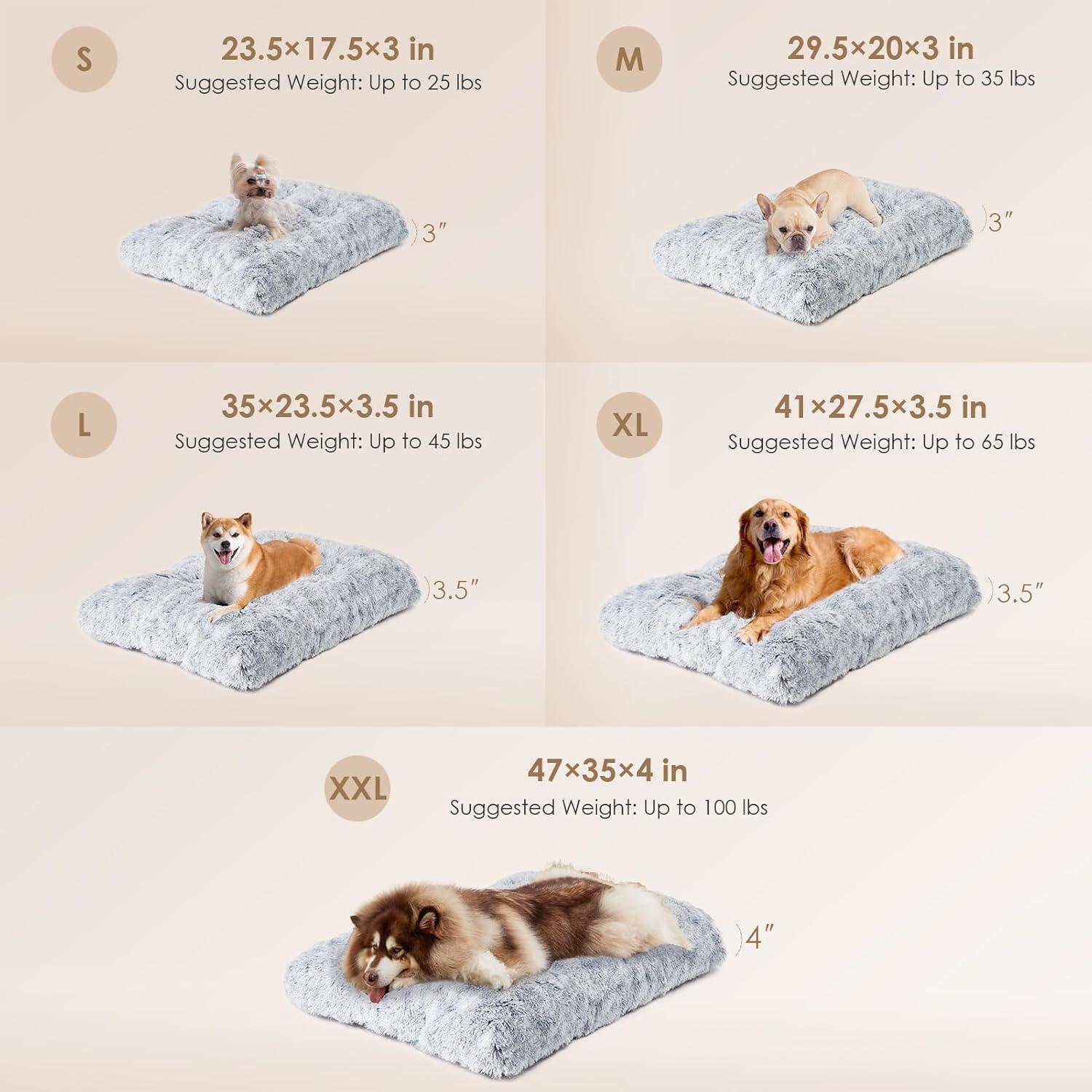 EHEYCIGA Calming Dog Bed Medium, Fluffy Anti | ObaPet