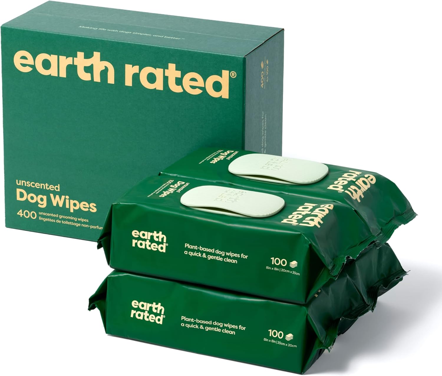 Earth Rated Hypoallergenic Dog Wipes, Cleaning | ObaPet