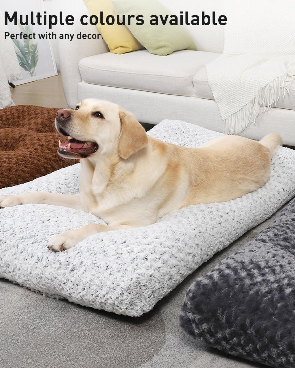 KSIIA Large Dog Bed Washable, Calming Dog Bed, | ObaPet