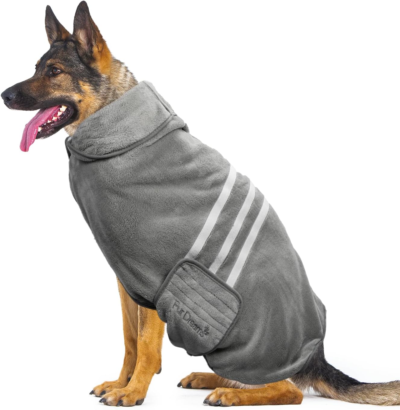 FurDreams Dog Robe - Super Absorbent & Quick-Drying Pet Towel, Soft Cozy Fabric for Comfortable Fit, Versatile Use for Home & On-The-Go Dog Bathrobe for Easy Grooming & Drying
