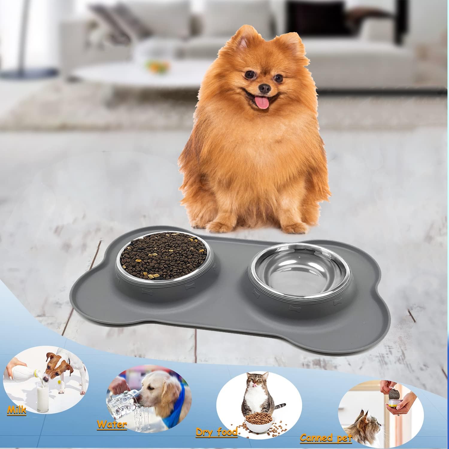 Dog Bowls, Puppy Bowl YOKA Double Stainless | ObaPet