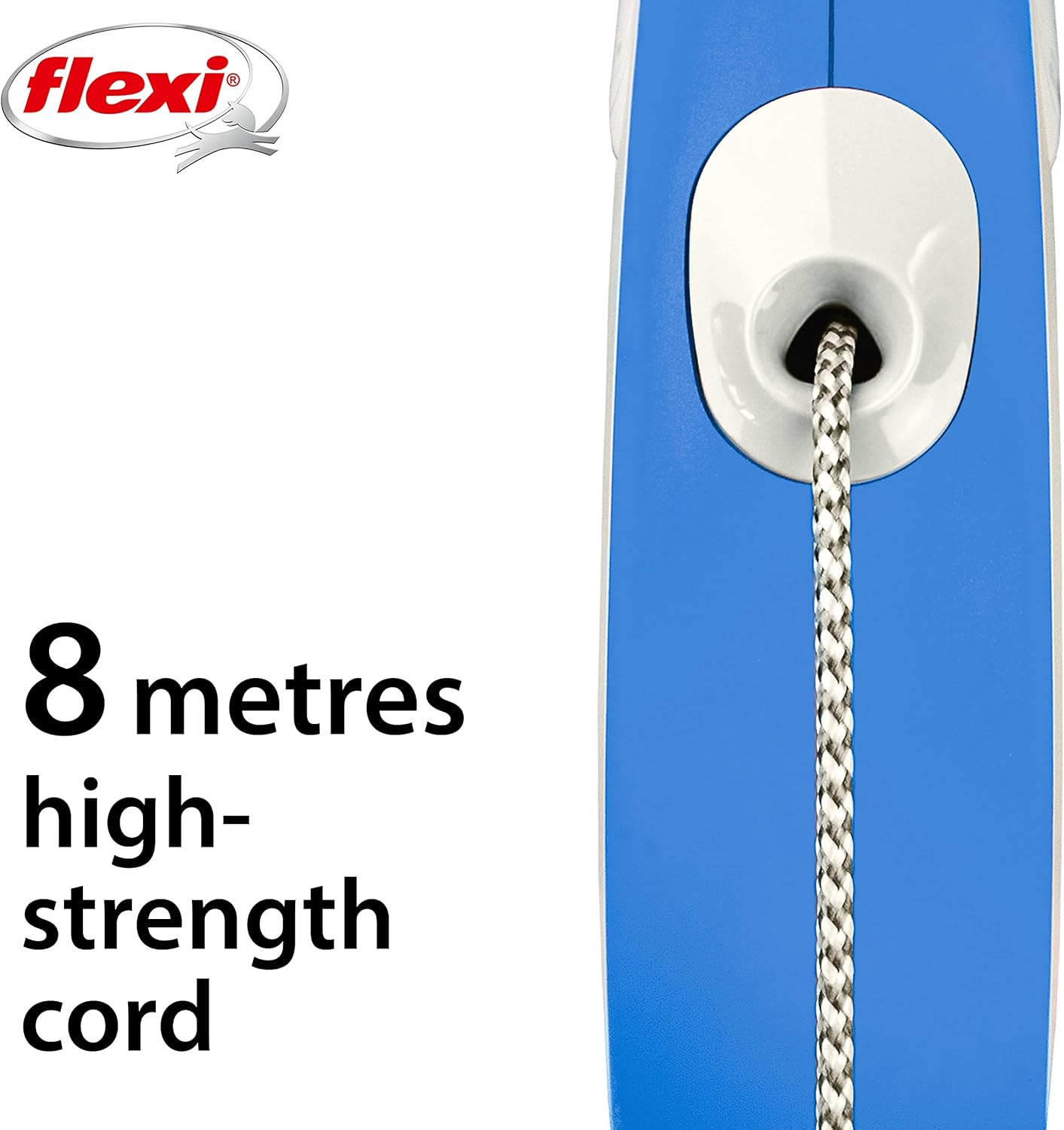 Flexi New Classic Tape Blue Large 8m Retractable | ObaPet