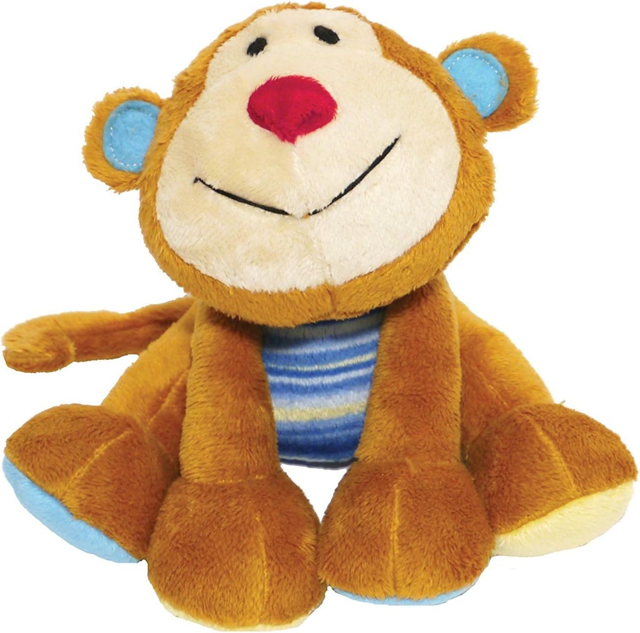 Rosewood Marvin Monkey Dog Toy, brown/tan/blue for All Breed Sizes