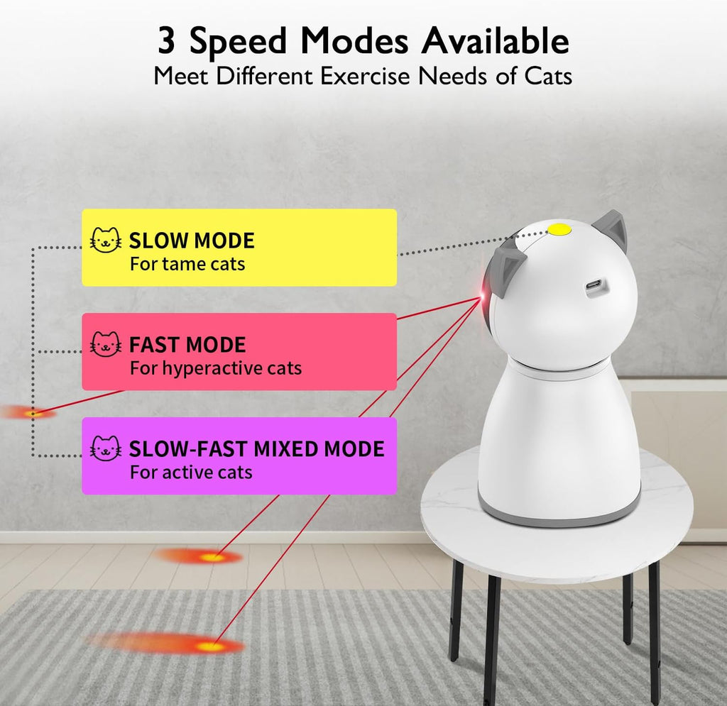 Laser Cats Toy for Indoor Cats, Motion Activated Interactive Cat Toys for Kitten/Dogs,USB Rechargeable