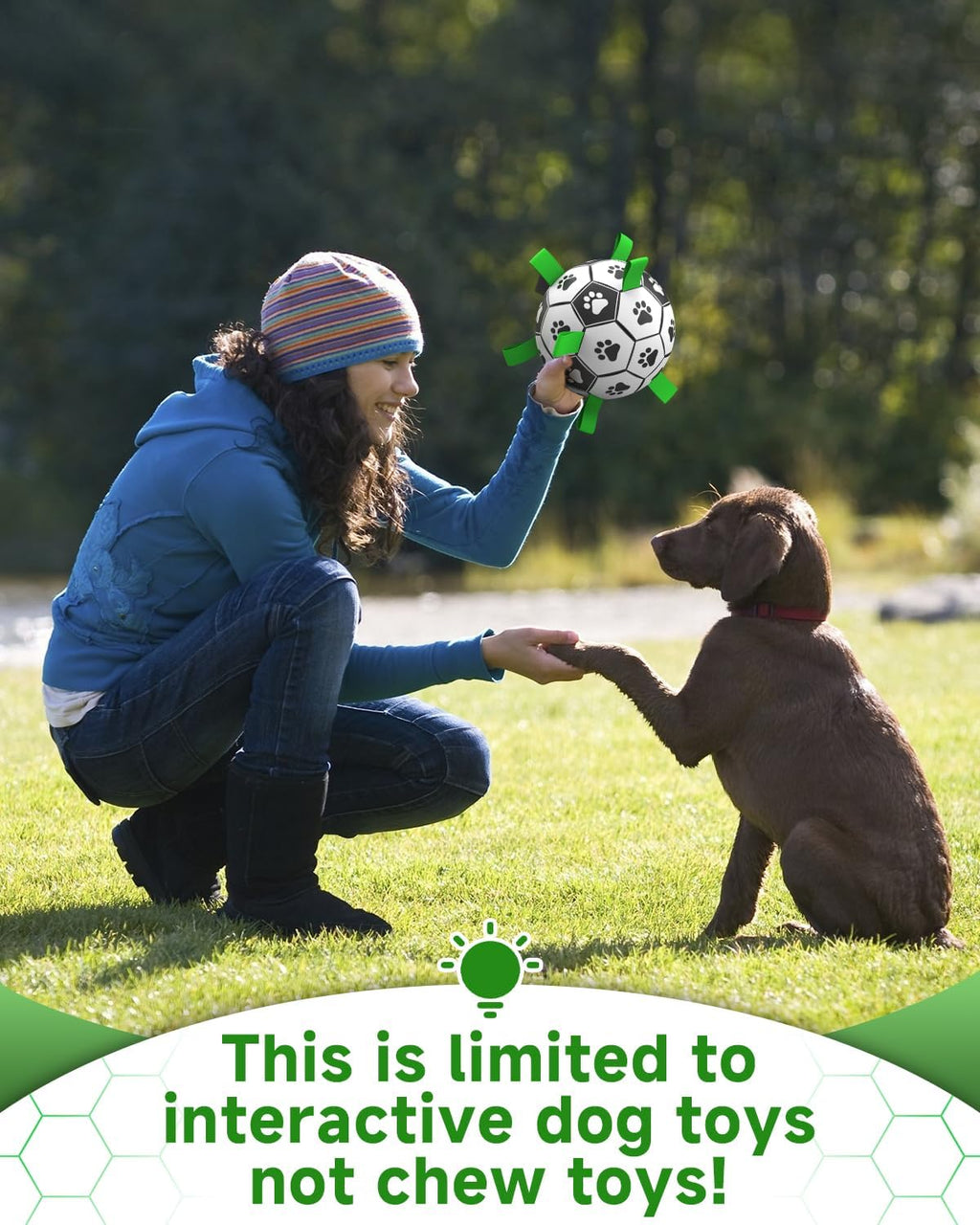 HETOO Interactive Dog Football Toys with Grab Tabs, Durable Dog Water Balls for Small Medium Breed, Indoor & Outdoor
