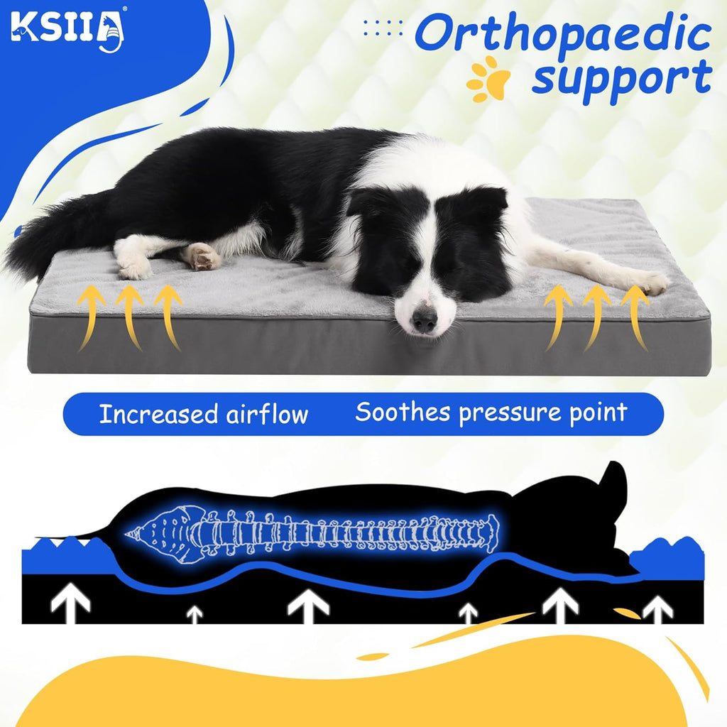 KSIIA Dog Beds Large Washable, Orthopedic Dog | ObaPet