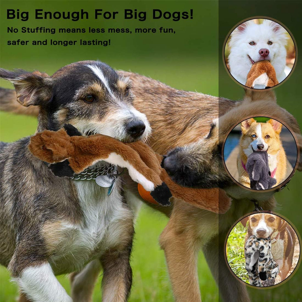 Newthinking No Stuffing Dog Toys, 5 Pack Squeaky Dog Toys, Soft Plush Dog Toys for Small Medium Large Dogs