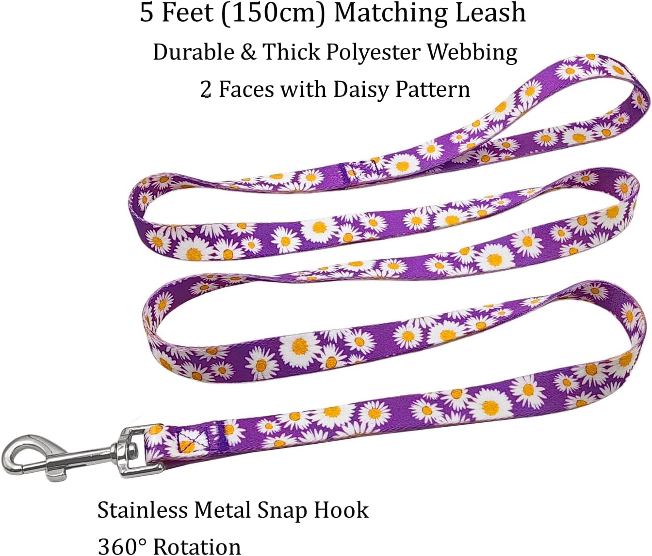 Olahibi Daisy Pattern Dog Collar and Leash | ObaPet