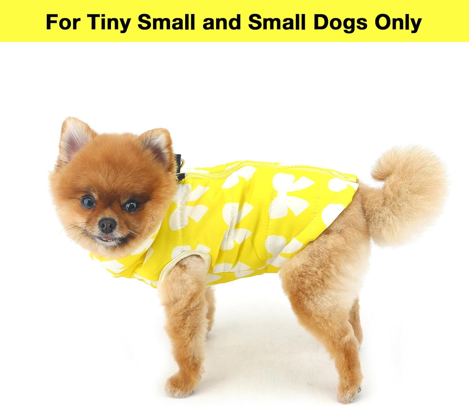SMALLLEE_LUCKY_STORE Small Dog Cat Winter Coat Harness Jacket with D-ring Boy Girl Pet Puppy Comfort Padded Bomber Vest No Pull Chihuahua Clothes Pink Bows XS