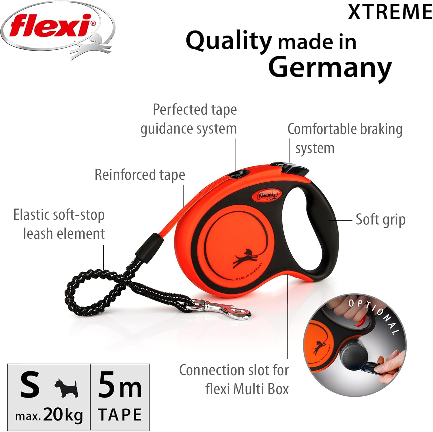 Flexi New Classic Tape Blue Large 8m Retractable | ObaPet