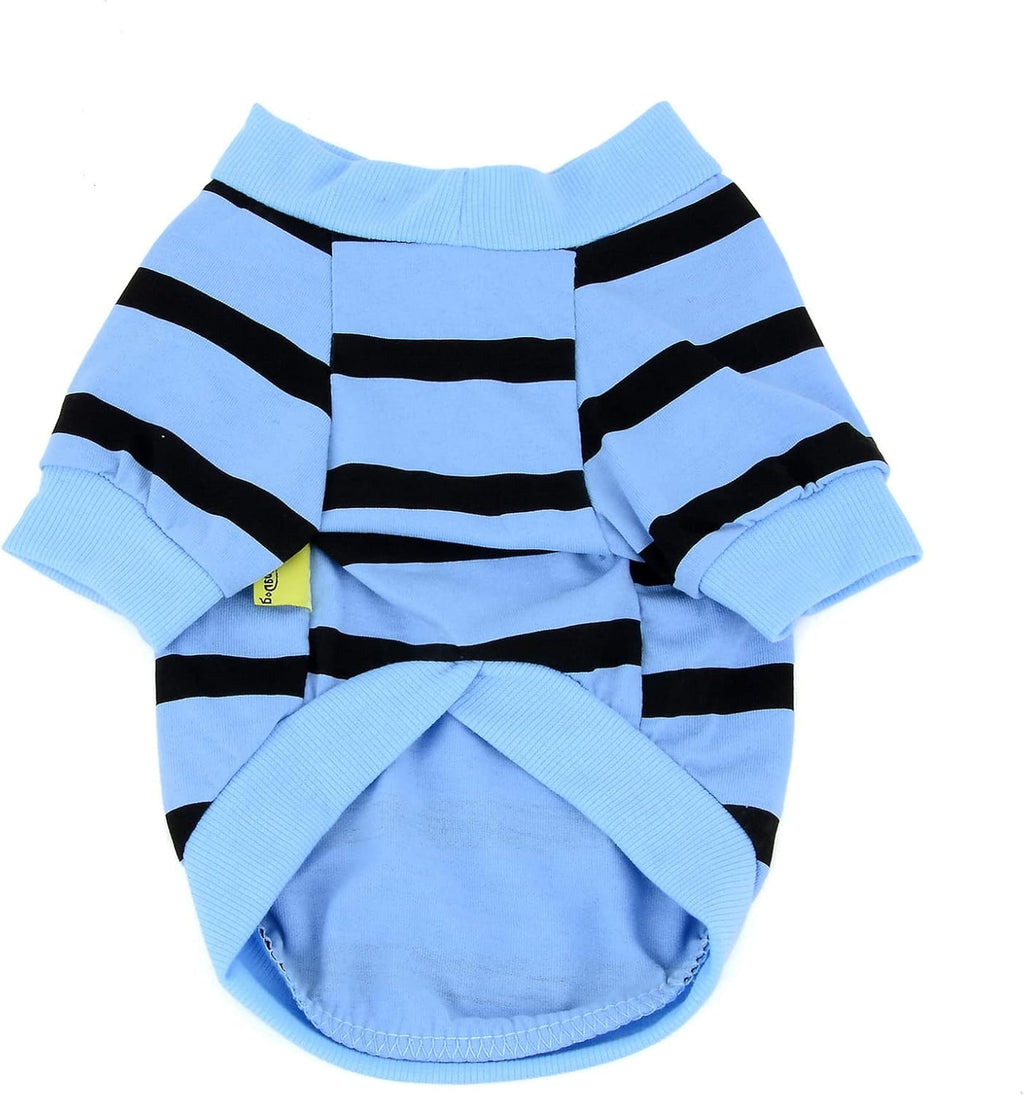 Zunea Dog Shirts for Small Dogs Summer Basic T-Shirt Striped Puppy Clothes Sequins Love Heart Sweatshirt Soft Cotton Short Sleeve Tee Shirt Pet Girl Boy Clothing Pullover Chihuahua Apparel Gray S