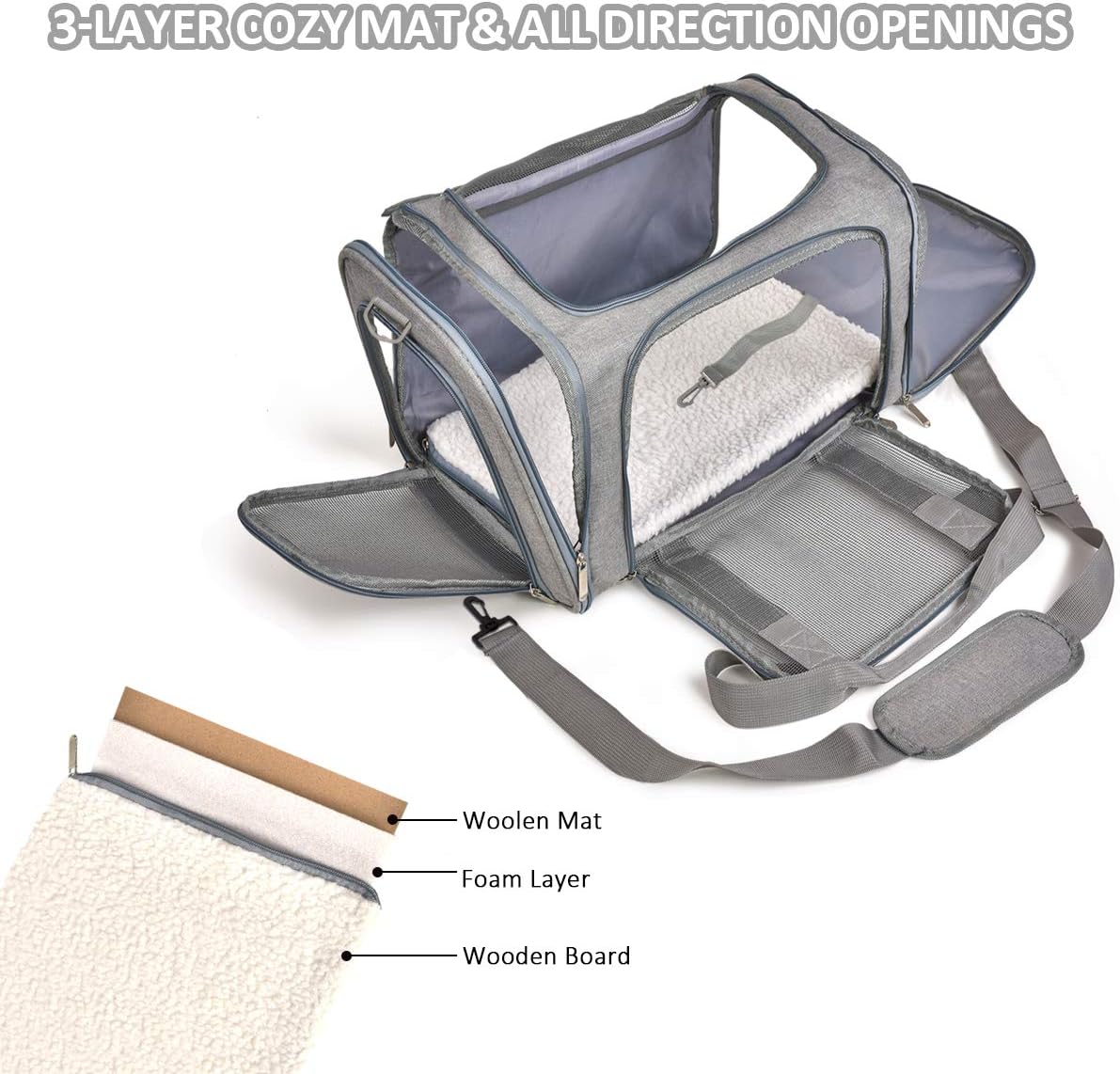 Qlfyuu Cat, Dog Carrier Portable, Soft Sided, | ObaPet