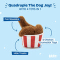 Barkbox 2 in 1 Interactive Plush Dog Toy - Rip | ObaPet