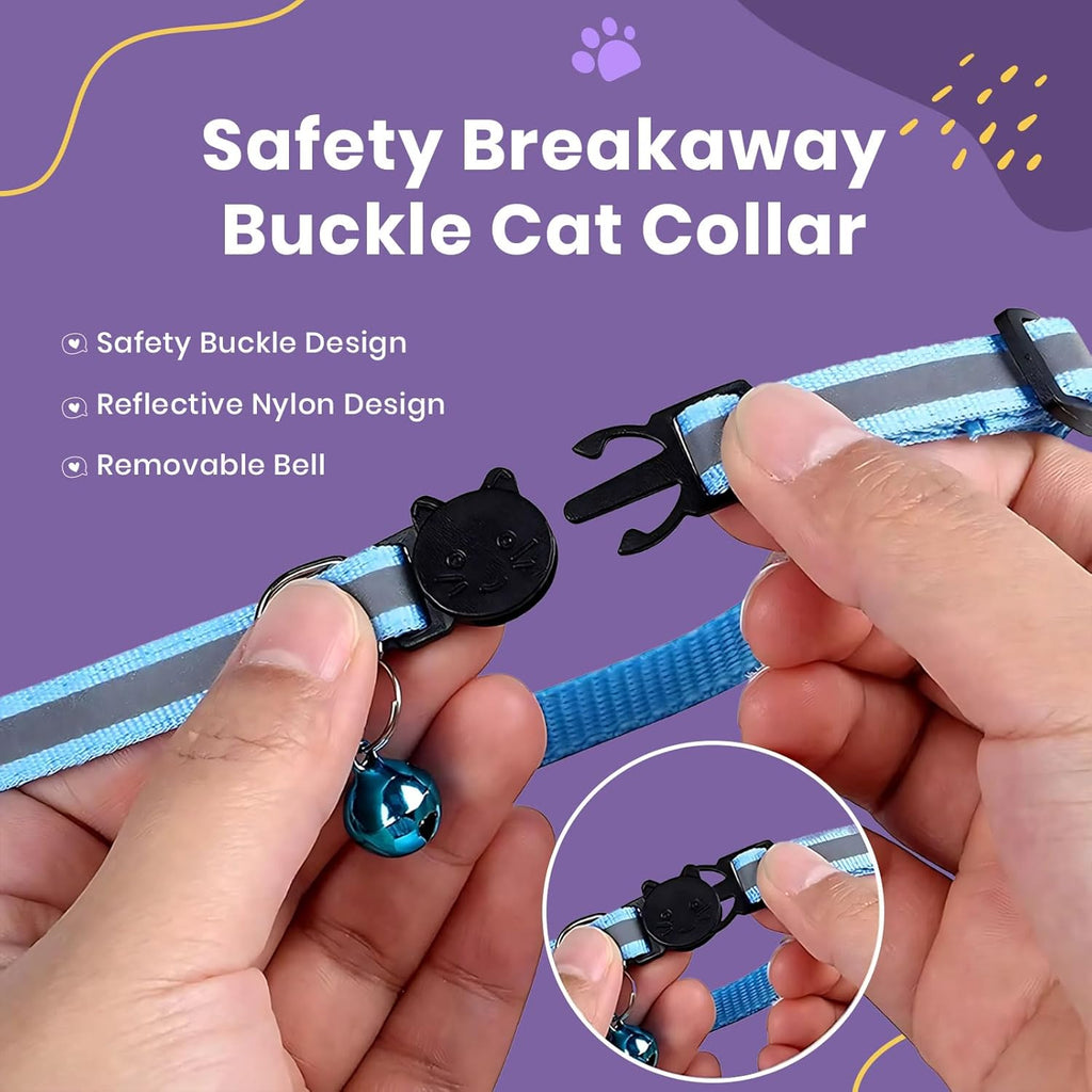 Reflective Cat Collars with Bells- Quick Release | ObaPet