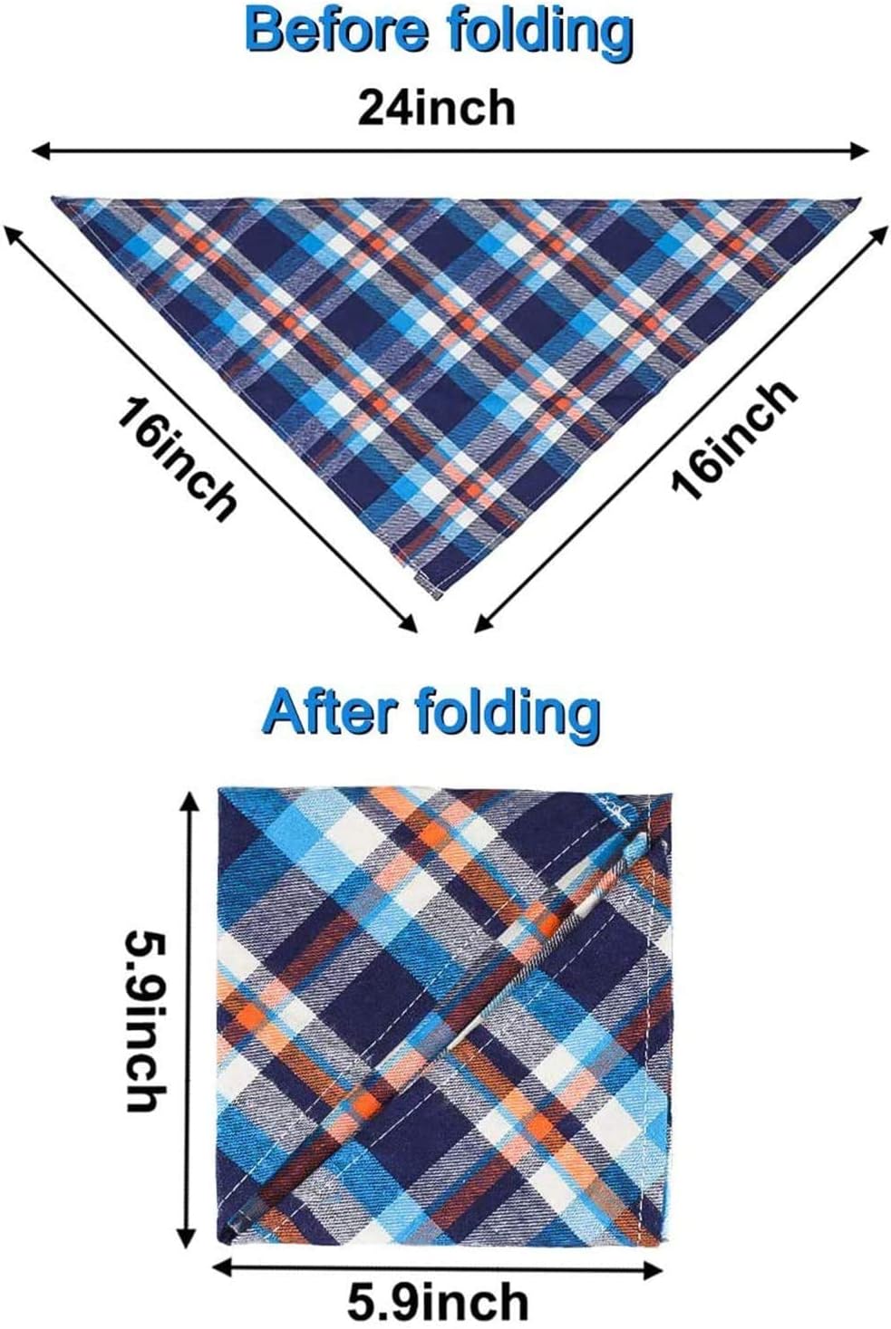 VIPITH, Bandana for Dogs, Pack of 8 Washable | ObaPet