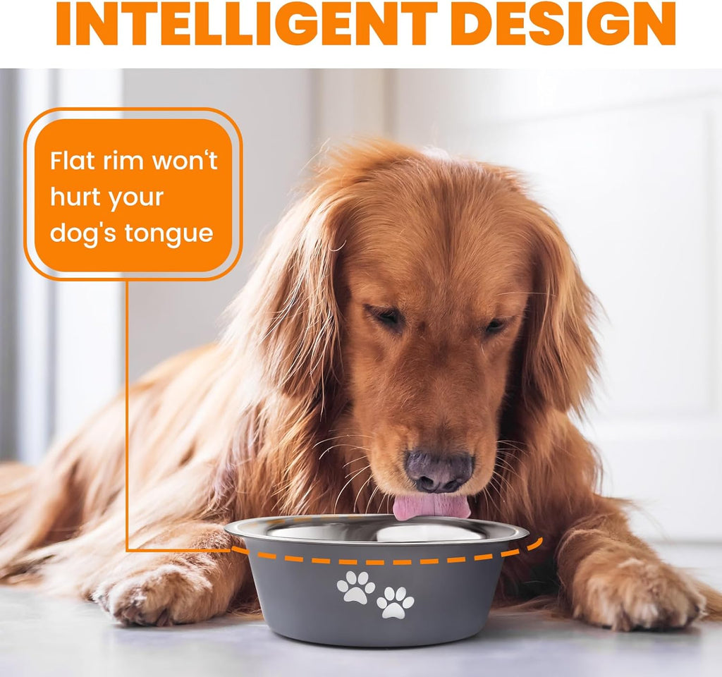 2 Pack Dog Bowls, Stainless Steel Dog Bowls with | ObaPet