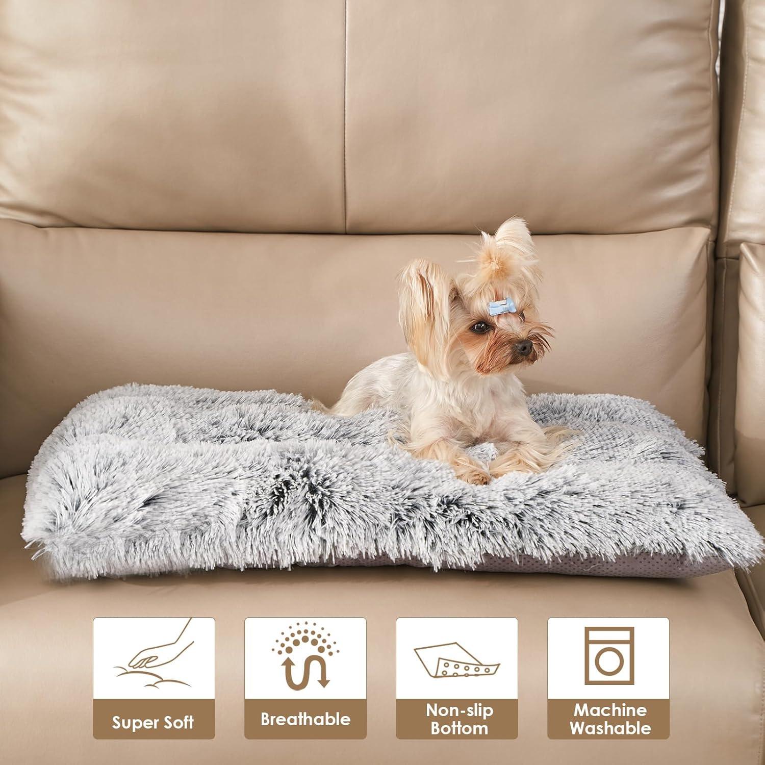 EHEYCIGA Calming Dog Bed Medium, Fluffy Anti | ObaPet
