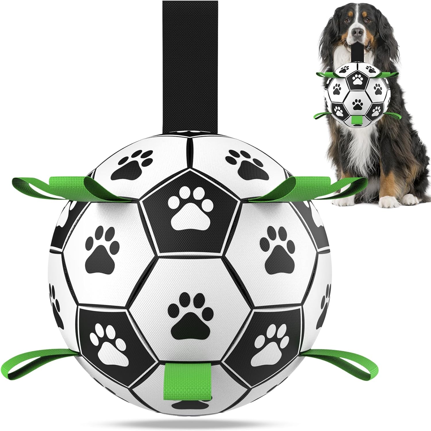 HETOO Interactive Dog Football Toys with Grab Tabs, Durable Dog Water Balls for Small Medium Breed, Indoor & Outdoor