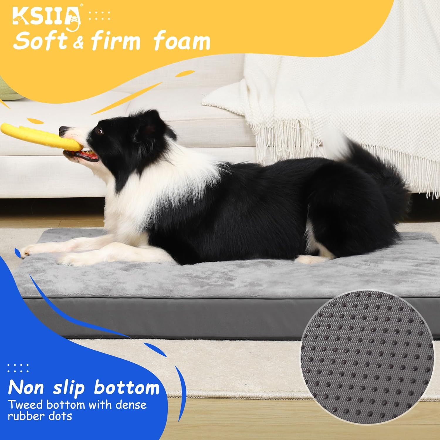 KSIIA Dog Beds Large Washable, Orthopedic Dog | ObaPet