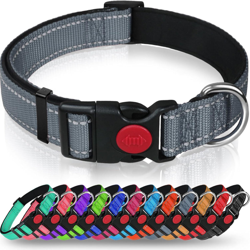 Taglory Reflective Nylon Dog Collar with Safety | ObaPet