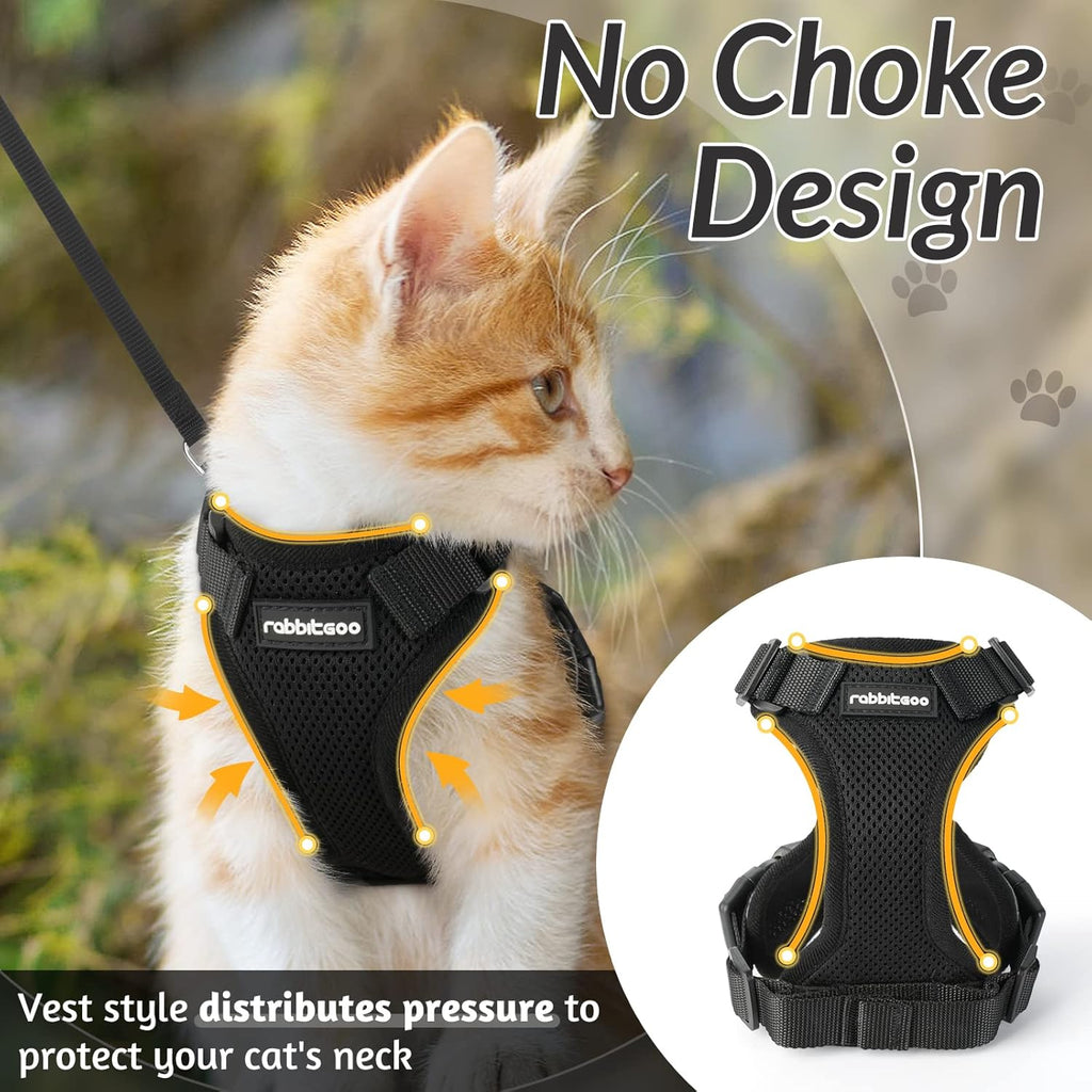 rabbitgoo Cat Harness and Lead Set, Escape Proof | ObaPet